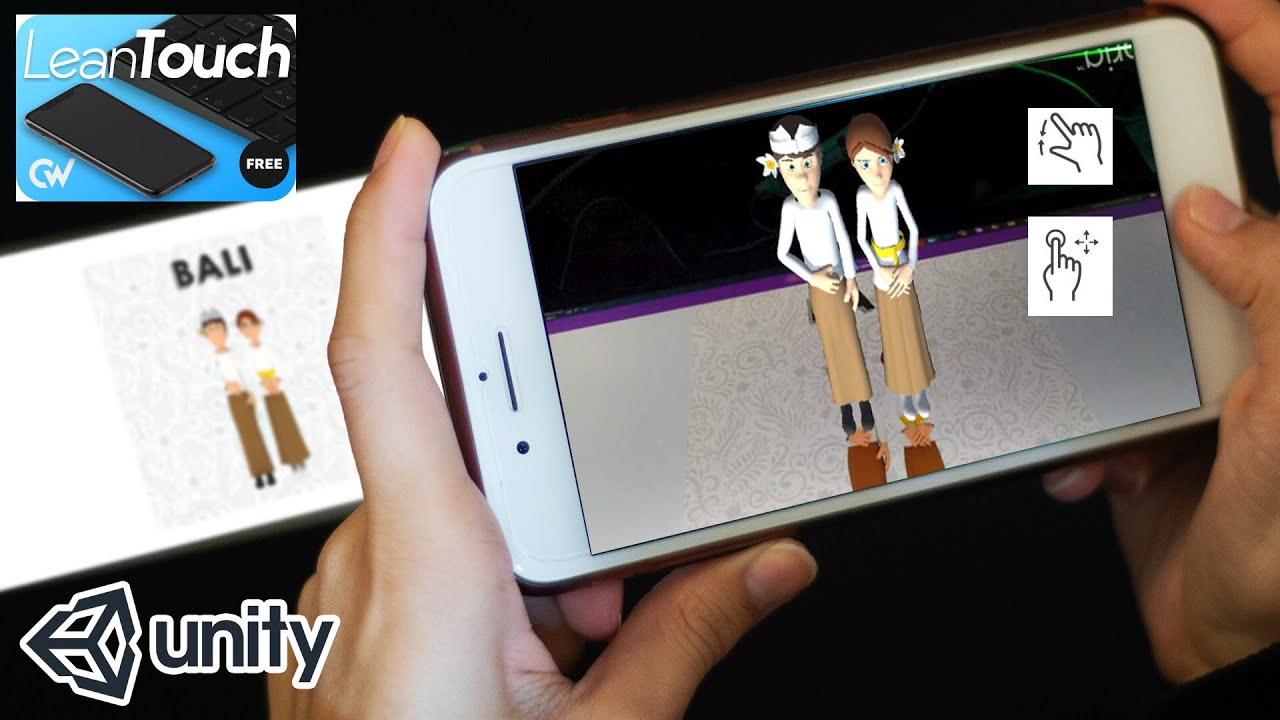 Drag, Rotate & Scale Object 3D Unity AR ( LEAN TOUCH )  - Tutorial Unity AR