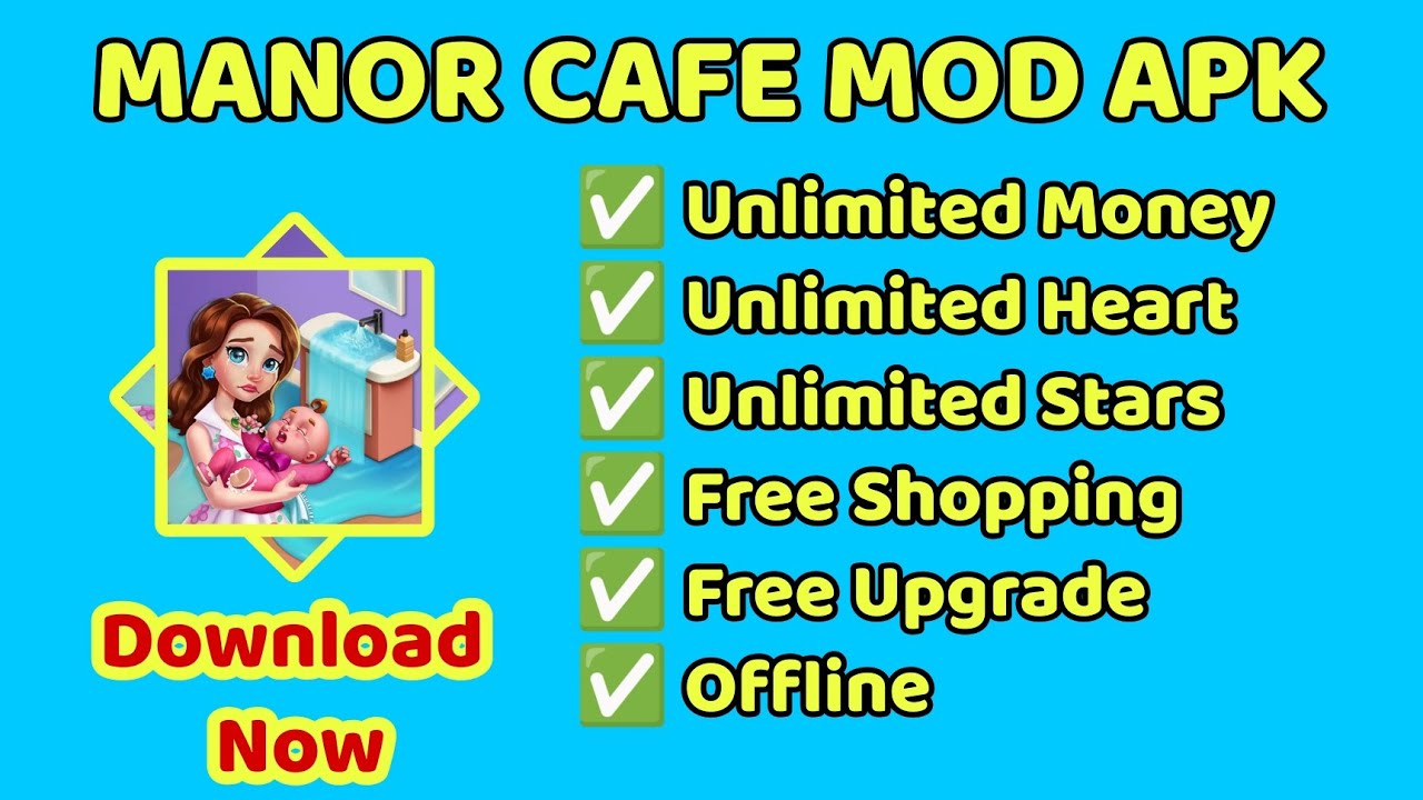 Manor Cafe Mod Apk 1.162.19 (Unlimited Money + Unlimited Heart ) #modapk #rikgamingyt