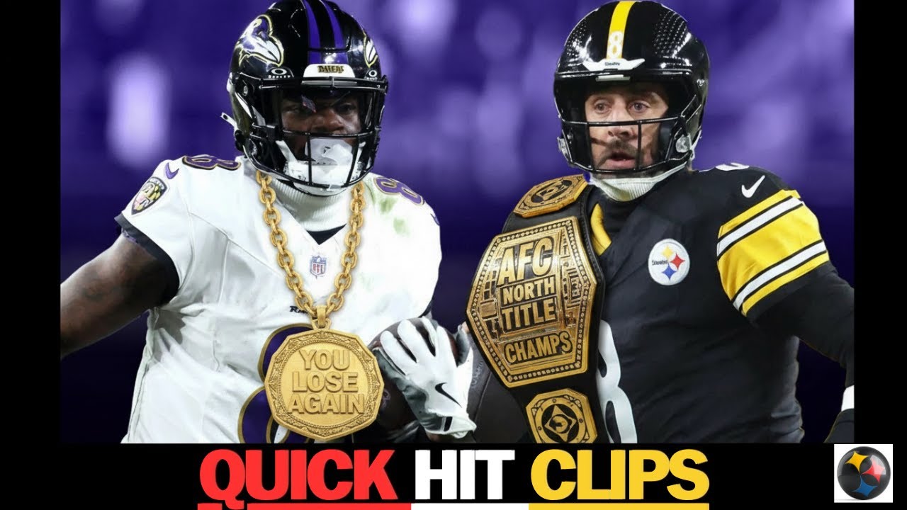 NFL HIGHLIGHTS FAST ACTION (QUICK HIT CLIPS) Lamar Jackson vs Aaron Rodgers As Steelers Beat Ravens)