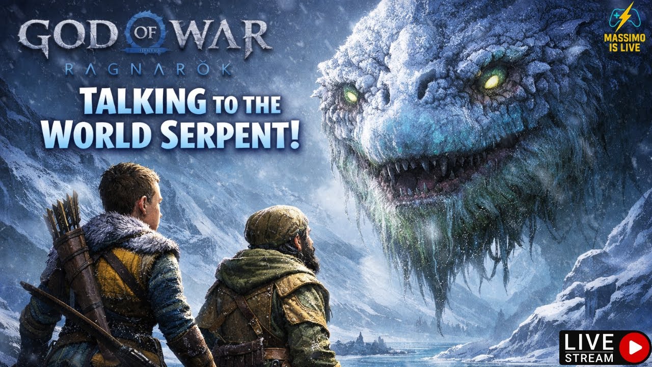 Atreus Meets the World Serpent 🐍 | God of War Ragnarök LIVE ! #gaming#livegaming#godofwar #games