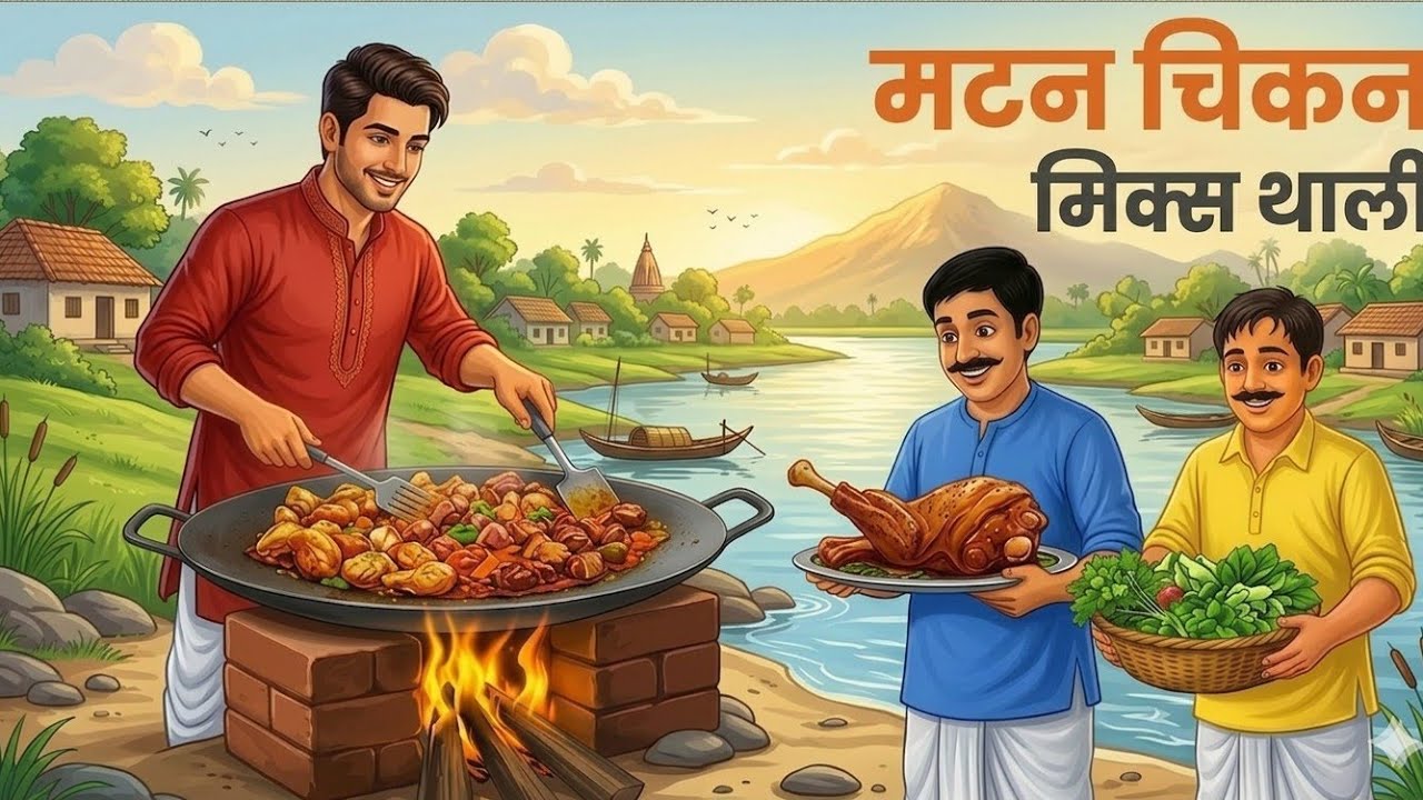 मटन चिकन मिक्स। Matan chicken mix। Cartoon kahani। Hindi kahanya। Moral storyl