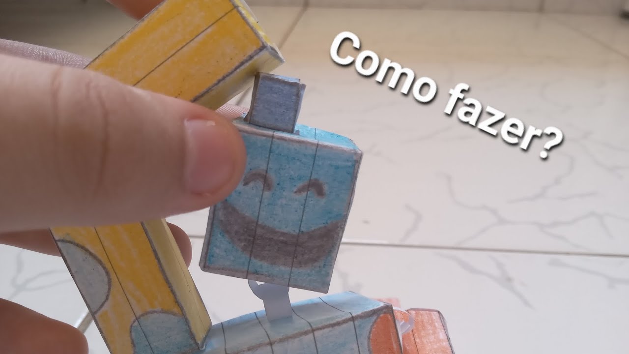 Ensinando passo a passo como fazer o doey the doughman de papel!! #humor #papercraft #tutorial