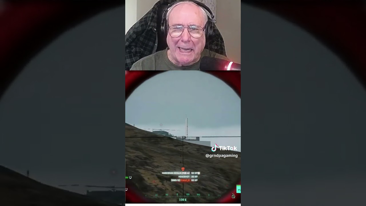 20 Year Veteran Grandpa Snipes 3 Players on a Rooftop in #grndpagaming #battlefield2042