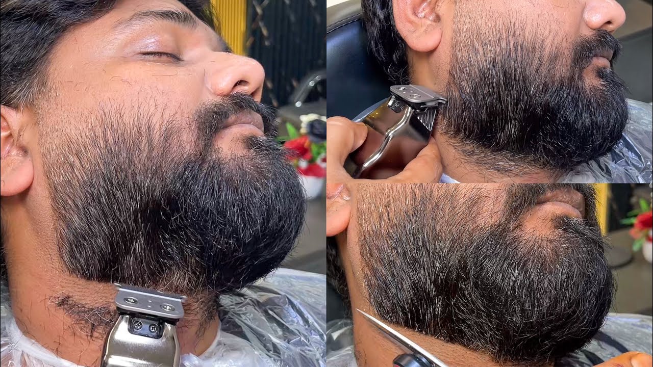 BEARD Trimming Sounds Barbershop No Talking (ASMR)