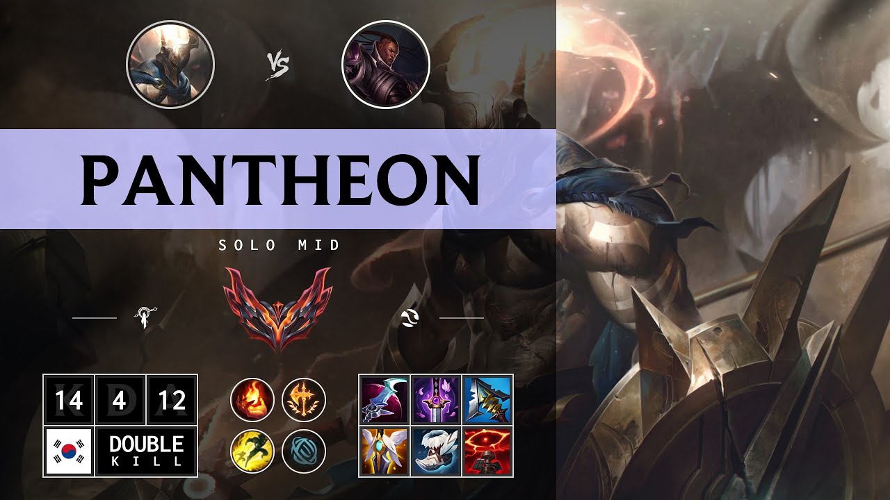 Pantheon Mid vs Lucian - KR Grandmaster Patch 14.14