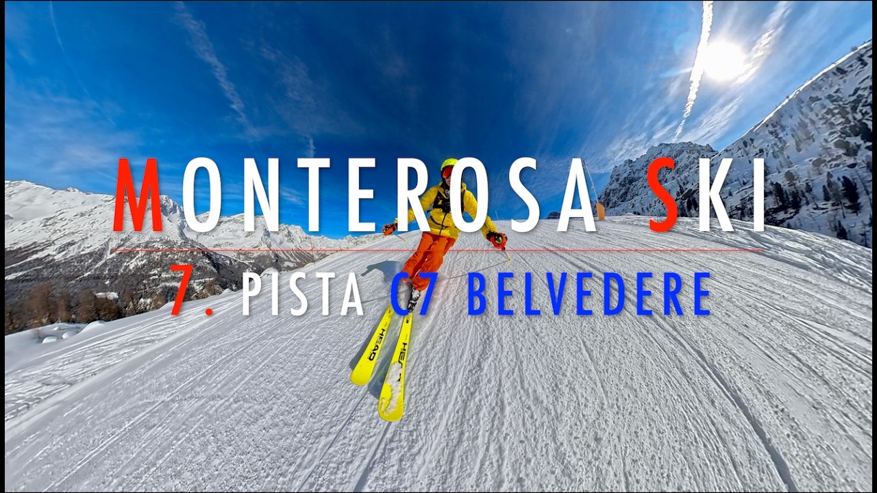 4K 🔴 MONTEROSA SKI 🔴 7. Pista C7 Belvedere (blu) 🔴 Day 5 🔴 Insta360 Ace Pro 2 e X5 🔴 13.2.2026