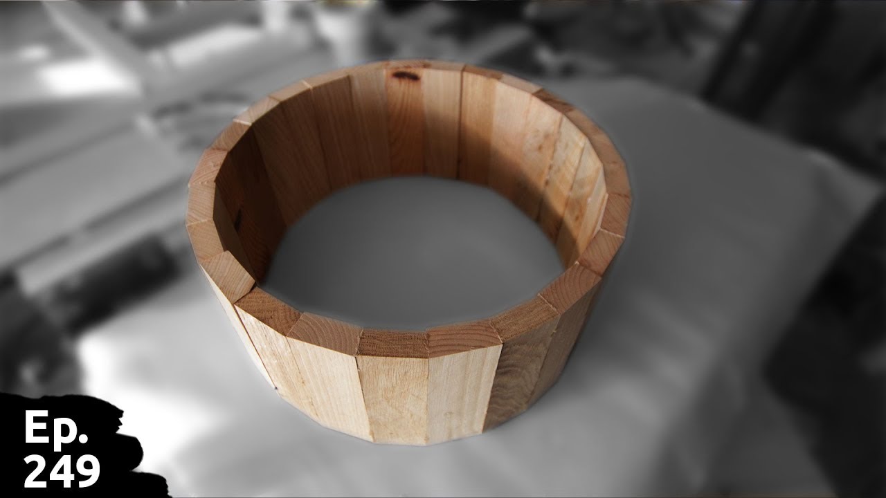 fabrication d'une caisse claire en bois - cylindre segmenté et bois - Ep249