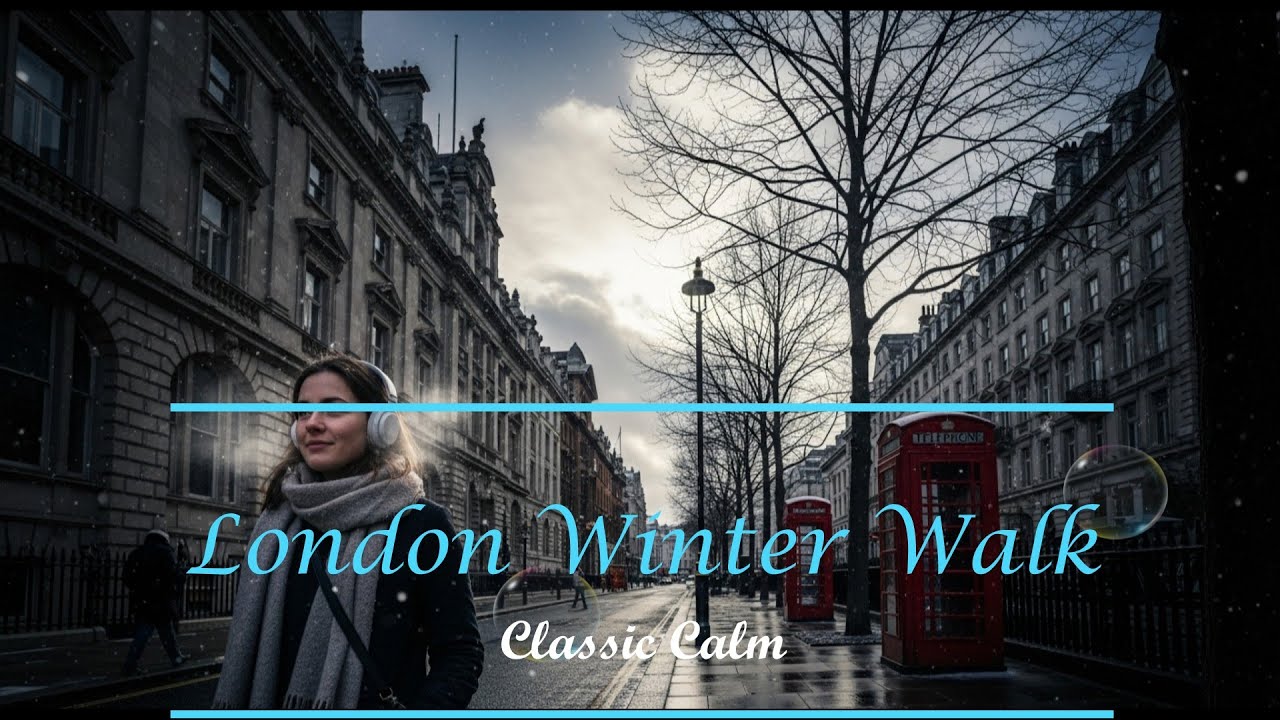 London Winter Walk 🌫️ Chill Lofi with English Lyrics｜Classic City Calm