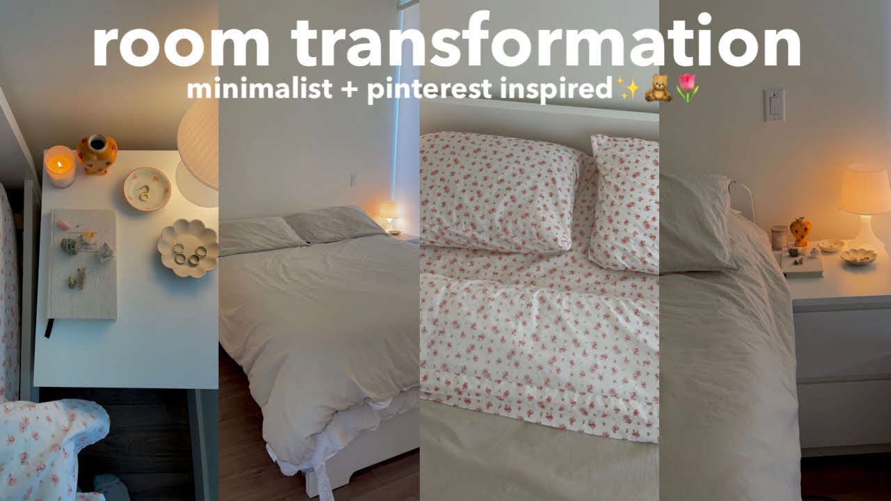 Преображение комнаты: минимализм + вдохновение Pinterest (находки IKEA, спальня в квартире)☁️✨
