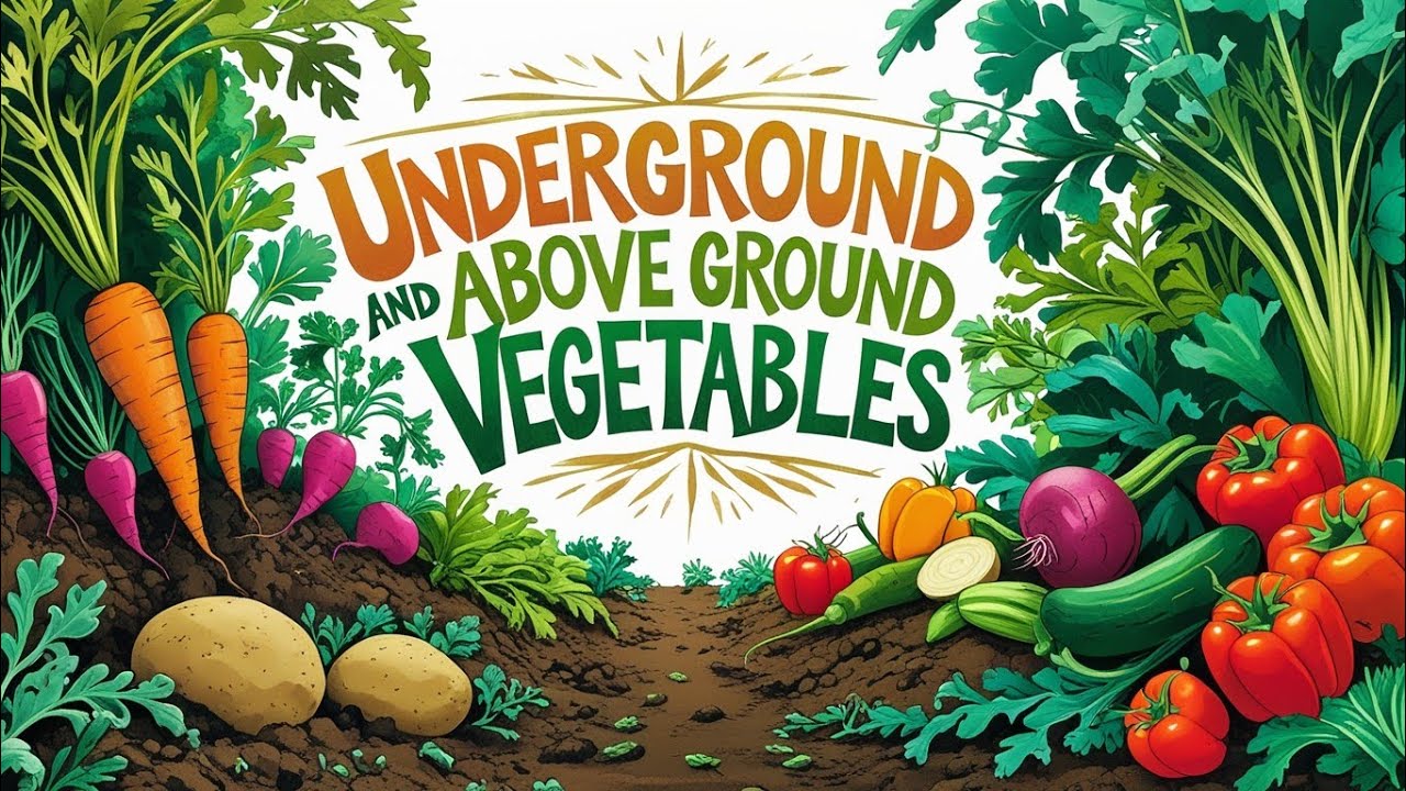 UNDER GROUND & ABOVE GROUND Vegetables | How vegetables grow | for kids