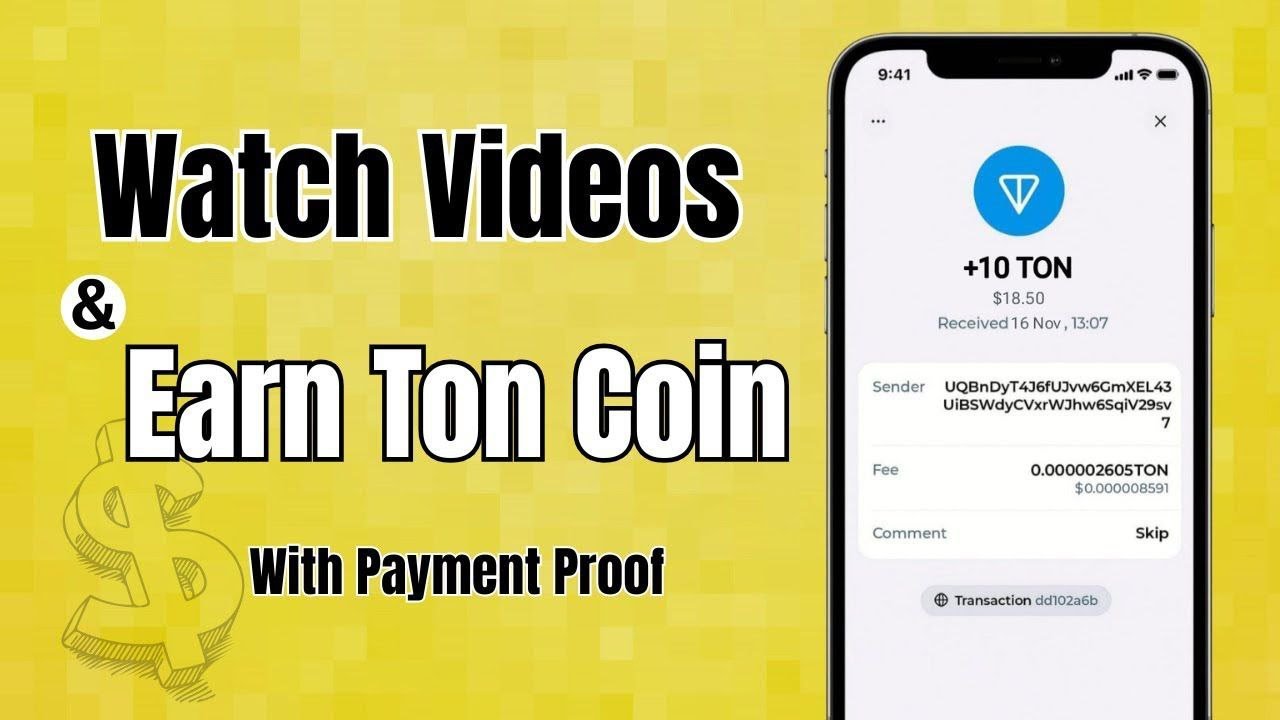 Зарабатывайте TON Coin, просматривая короткие видеоролики и выполняя простые задания | Инструкция...