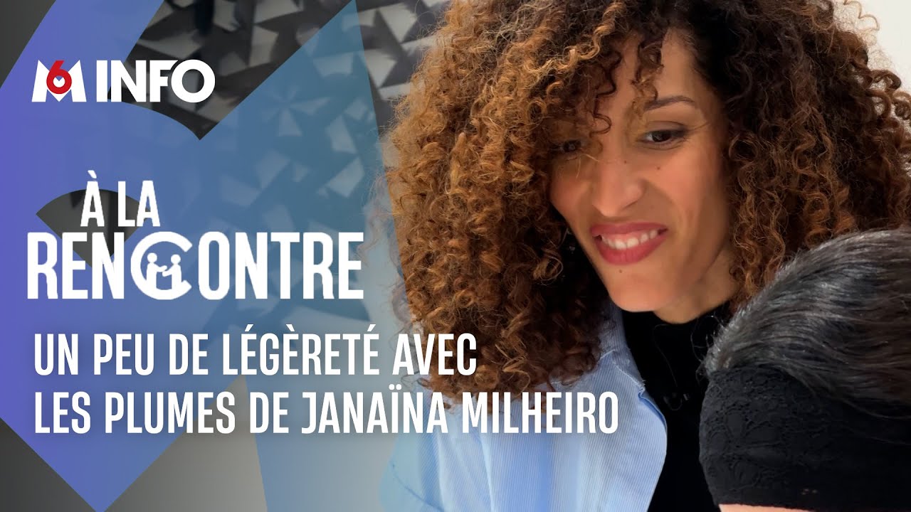 Jana&iuml;na Milheiro &eacute;tonne avec ses cr&eacute;ations en plumes