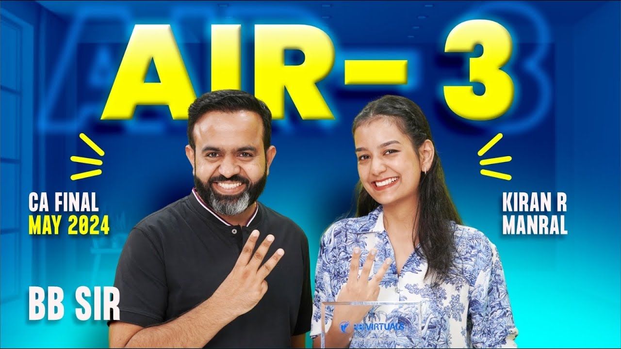 Interview with CA FINAL AIR - 3 Kiran Manral l MAY 2024 l CA Bhanwar Borana