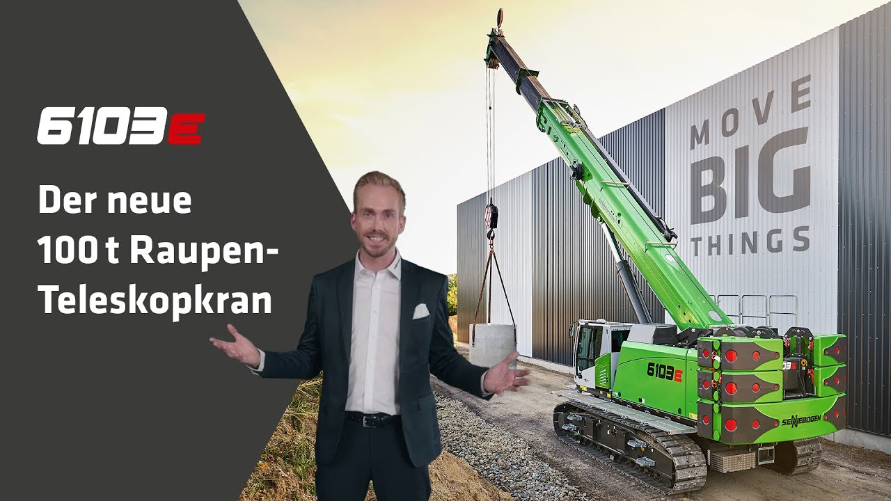 Our NEW 100 t telescopic crawler crane in detail - SENNEBOGEN 6103 E (German)