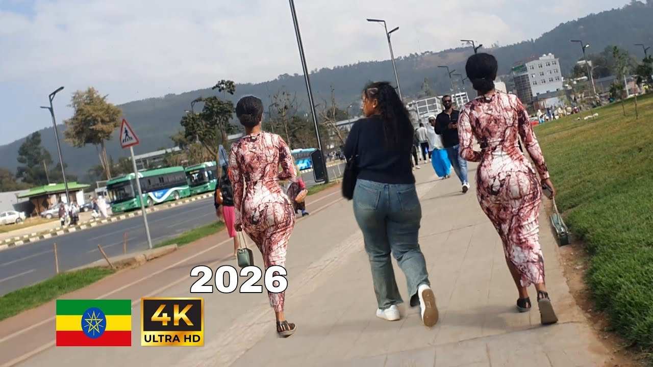 Beautiful Girls on street of Addis Ababa,  Ethiopia , 🇪🇹 Addis Ababa walking Tour 2026