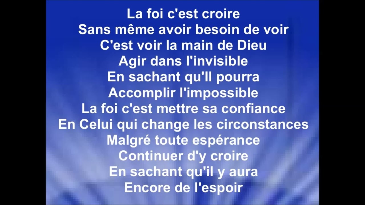 LA FOI - Tayson
