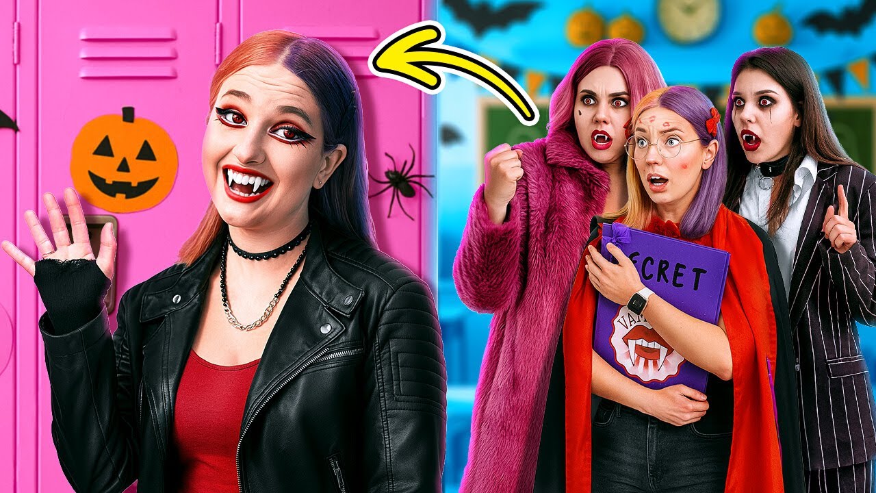 Из человека в вампира 👀💄 Нереальное сияние на Хэллоуин!