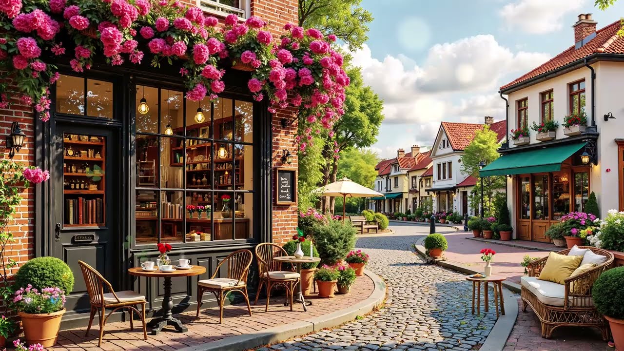 Quiet Morning Jazz at Luxury Coffee Shop Ambience ~ Gentle Jazz Music for Stress Relief, Relaxing🌅☕