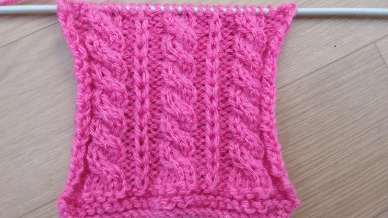 Tuto tricot point torsade  et maille relief facile *tutoriel #5