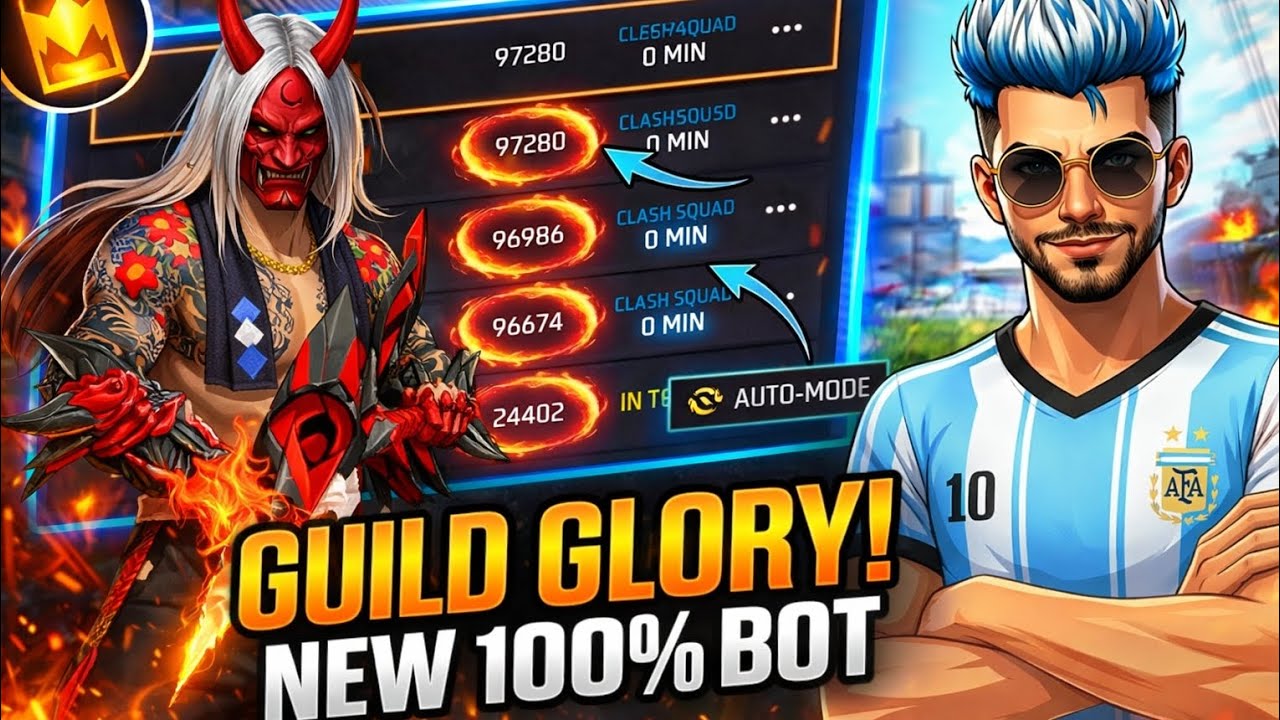 Free Fire Guild Glory Bot Website 🤯 Free Fire Guild Glory Bot ! / Guild Glory Bot Source Code ? 