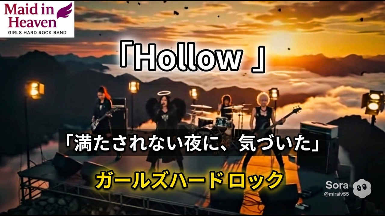 SunoAI　Hollow  | Maid in Heaven　#MaidInHeaven #Hollow #ガールズハードロック　#JRock　黒メイド