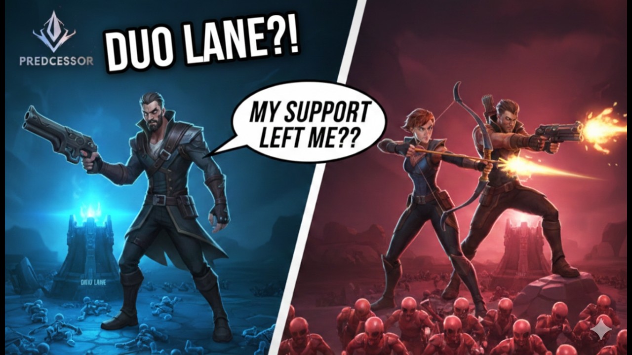 Predecessor 1v2 DUO LANE?! My Support Left Me Alone...