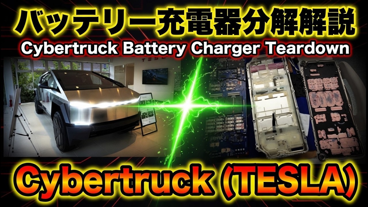 【テスラ分解】Cybertruck（TESLA）・バッテリー充電器【サイバートラック】