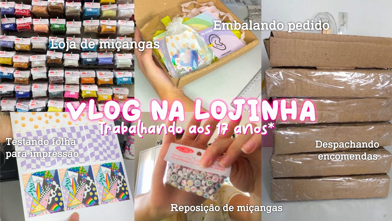 Uma tarde comigo - comprinhas de miçangas, pedidos, imprimindo tags + testando folha nova!