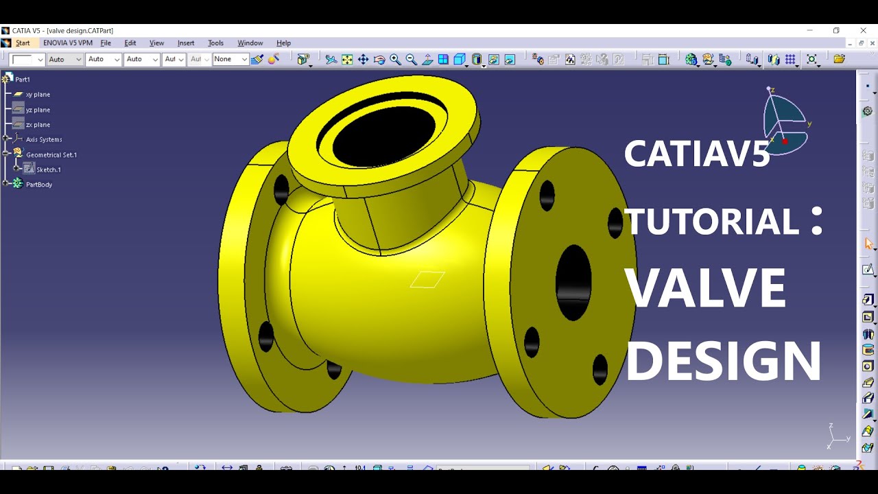 HOW TO DESIGN VALVE IN CATIAV5 FULL DETAILED