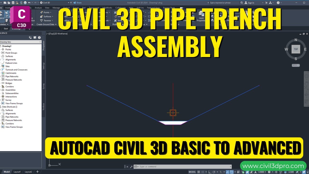 8.1C Как создать сборку траншей для труб в AutoCAD Civil 3D | Полный курс повышения квалификации ...