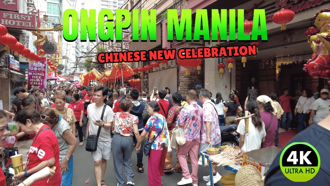 [4K] Chinese New Year 2026 Celebration in Ongpin Street, Manila Philippines!