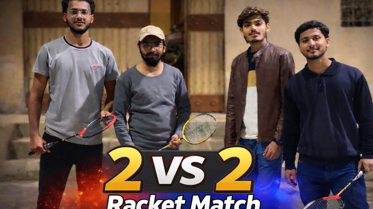 Battminton Match between Majid and Abubakar 2vs2 😎💥