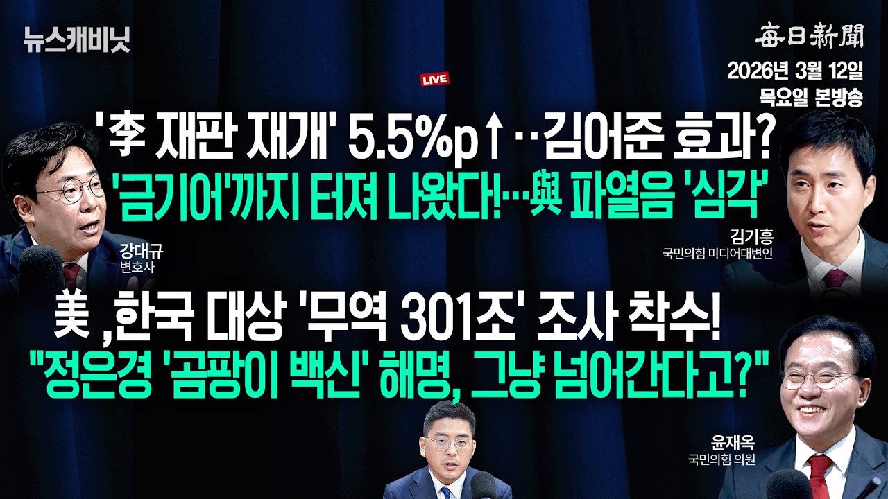 [3/12 목 LIVE] 與, '금기어'까지 터져 나왔다!+