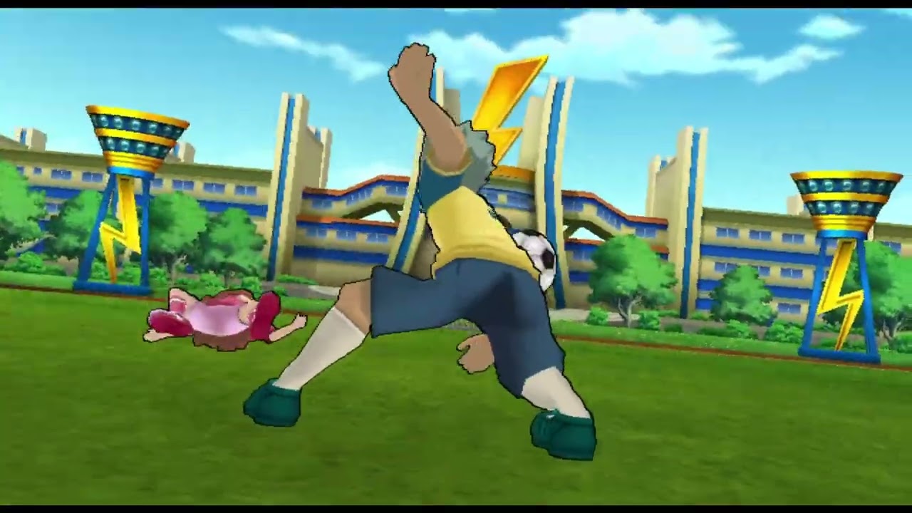 Inazuma Eleven Go Strikers 2013 Wii Team PZ01 vs Girls Team Harder (Second Half)