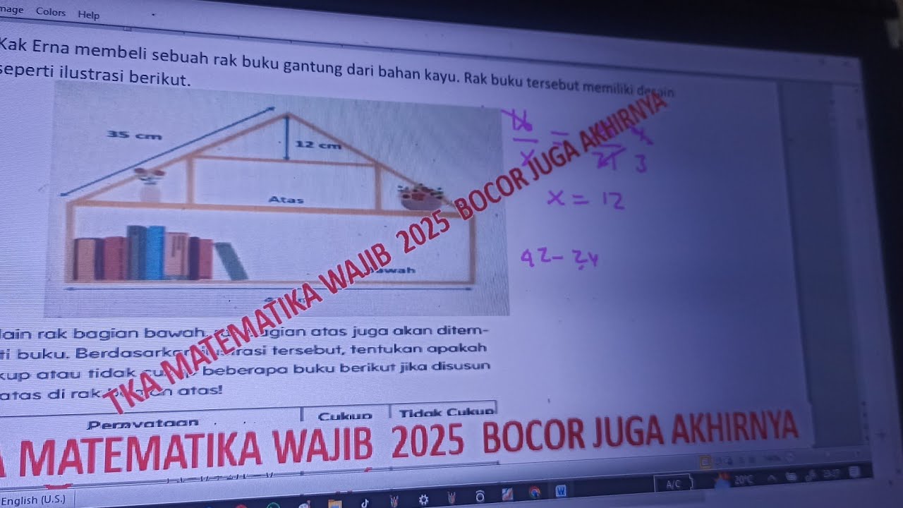 BOCORAN SOAL TKA MATEMATIKA WAJIB 2025 TAPI Koq Bisa BOCORR Giinii