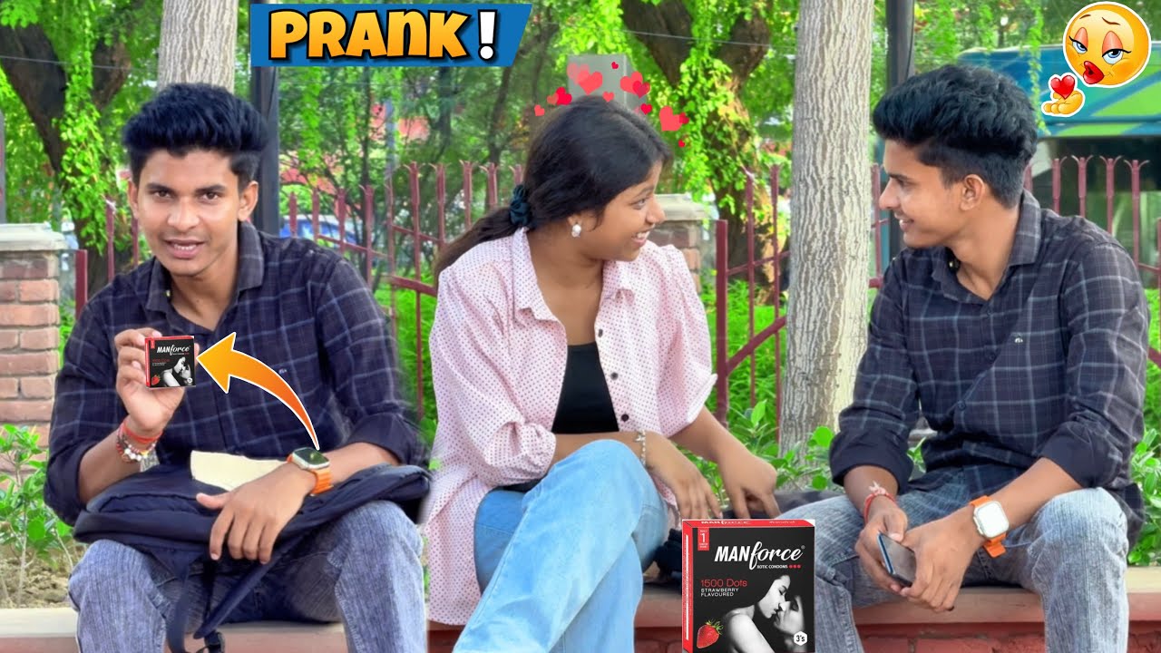 Condom ￼Prank 😂 on my cute Friend 😱😜 funny reactions video || Prankstar vinod 