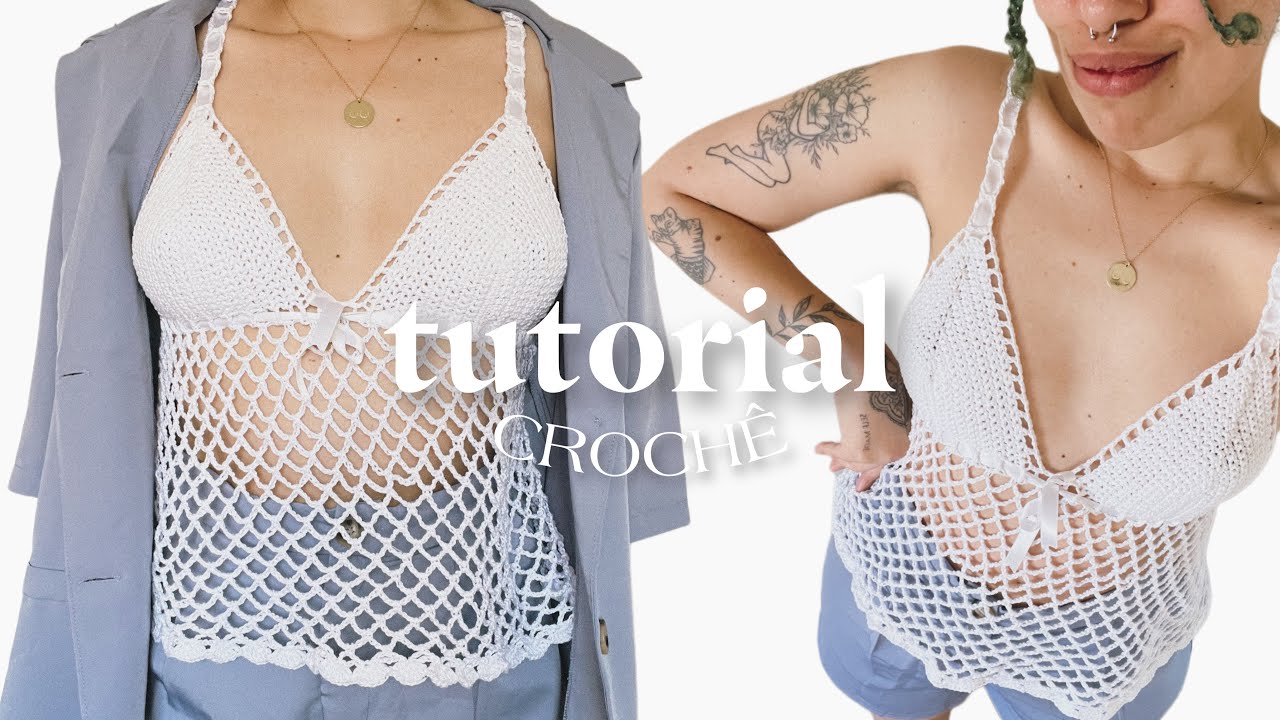 CROCHÊ TUTORIAL - Top fácil e econômico!