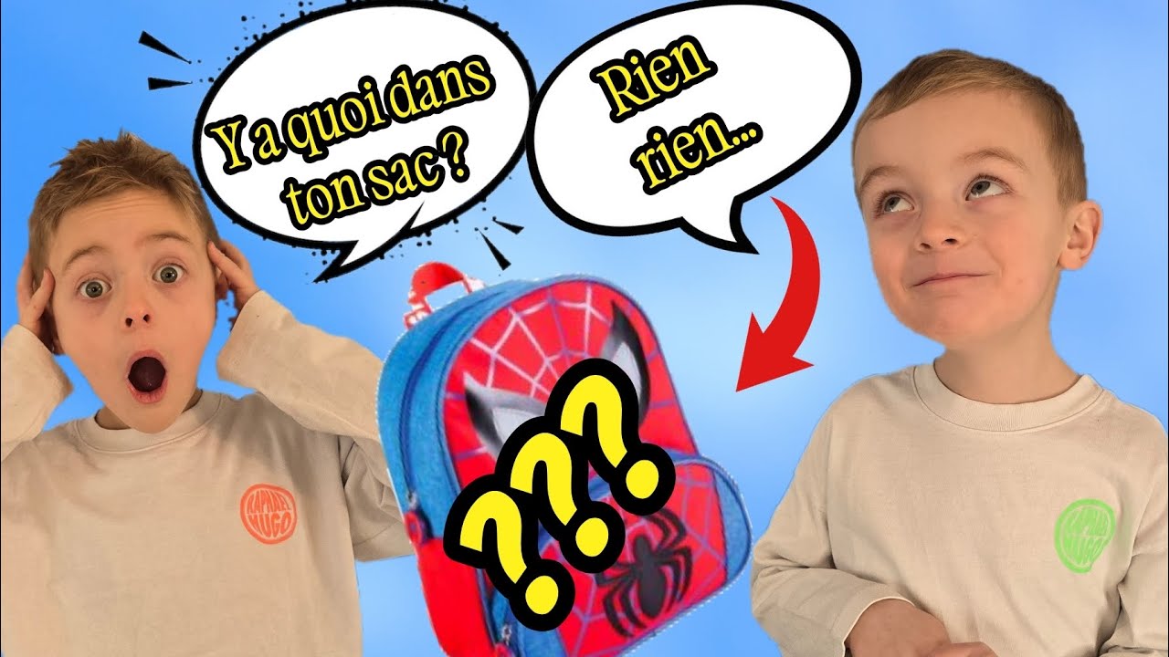 On fouille dans le sac d’Hugo ! Il est ÉNORME ! 