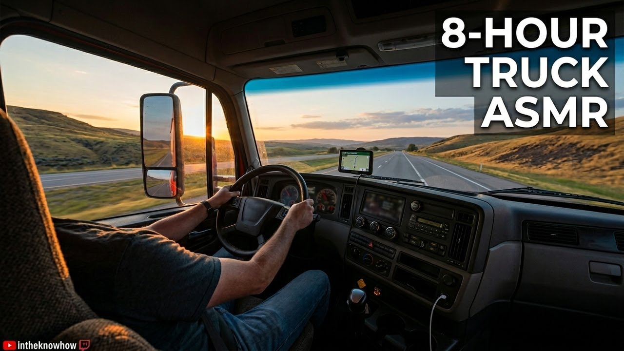 Truck Driving ASMR | 8 Hours of Calming Engine Sounds