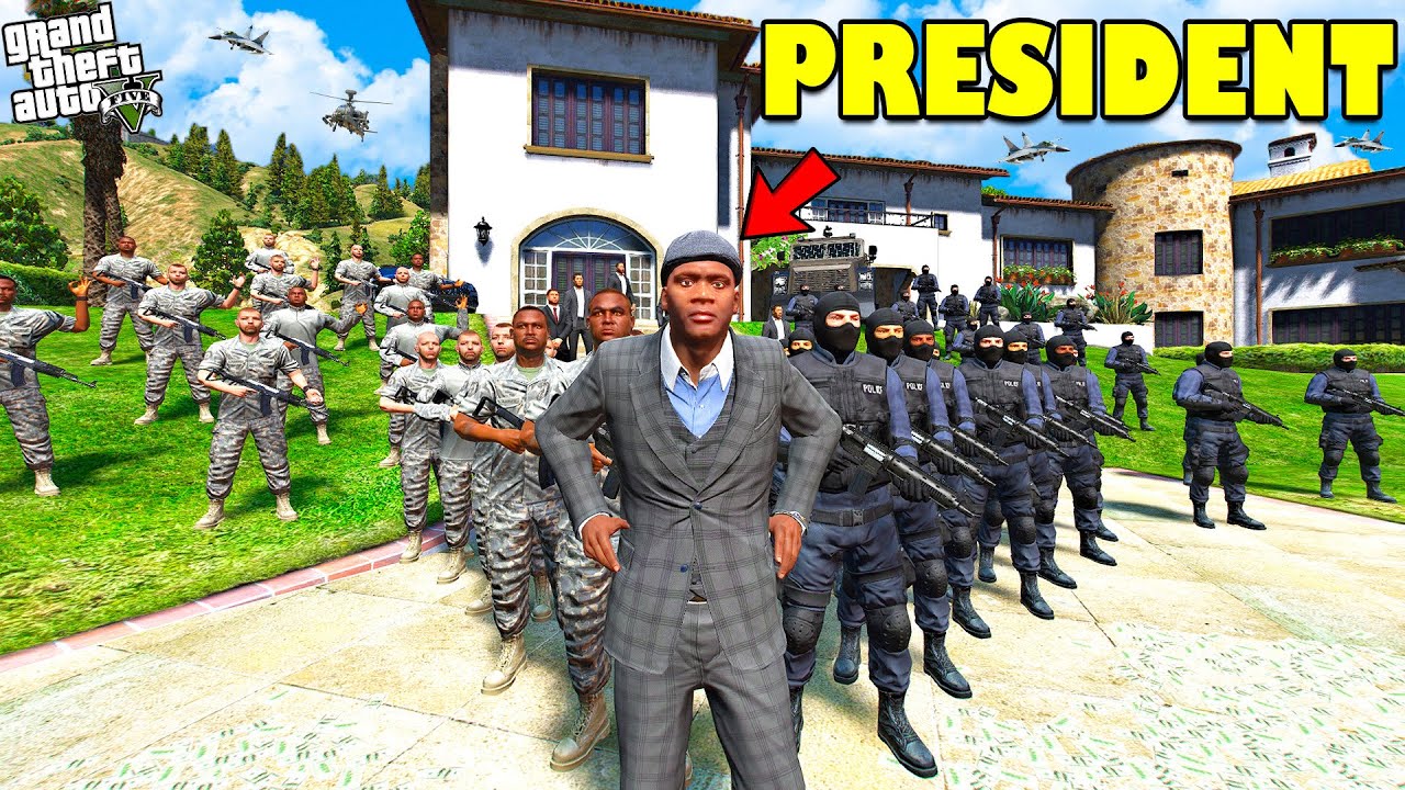 Franklin Becomes the Most DANGEROUS President In Los Santos GTA 5! | SHINCHAN and CHOP