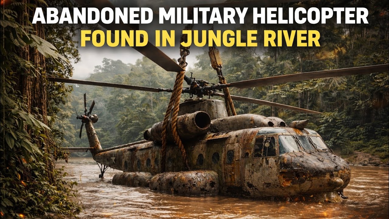 “Abandoned Military Helicopter Found in Jungle River – Incredible Rusted Restoration”