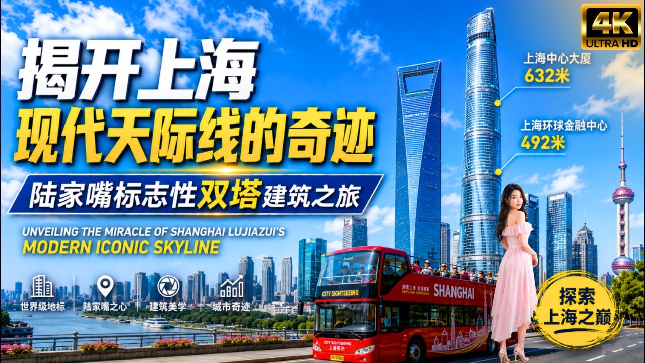 揭开上海现代天际线的奇迹陆家嘴标志性双塔建筑之旅 Unveiling the Miracle of Shanghai Lujiazui's Modern Iconic Skyline