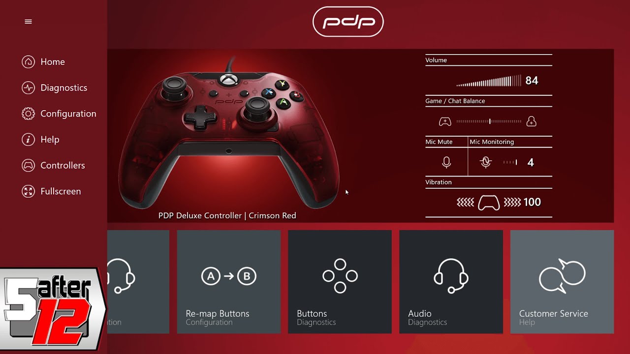 PDP Control Hub |  PDP Deluxe Wired Controller for Xbox One & Windows | Crimson Red