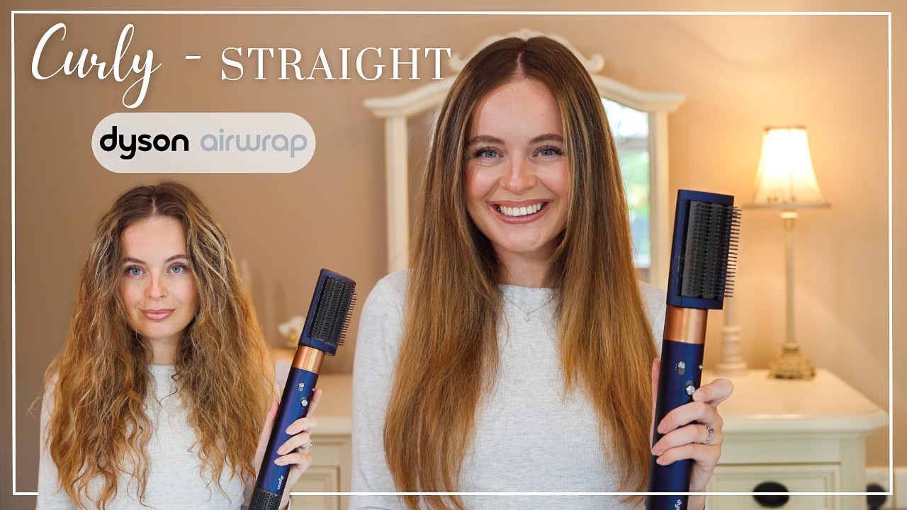How to STRAIGHTEN your hair with the Dyson Airwrap | Who needs the Dyson Airstrait?!