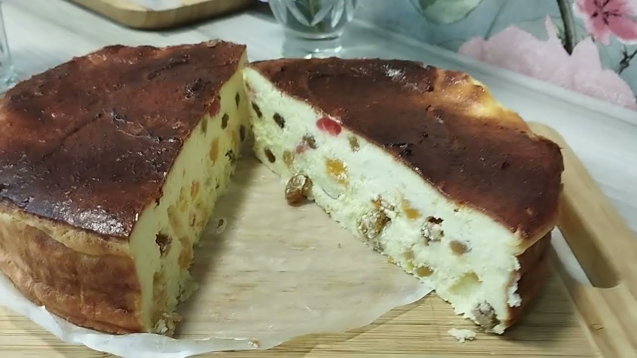 Сирна запіканка з родзинками в аерогрилі | Cheese casserole with raisins in an air fryer