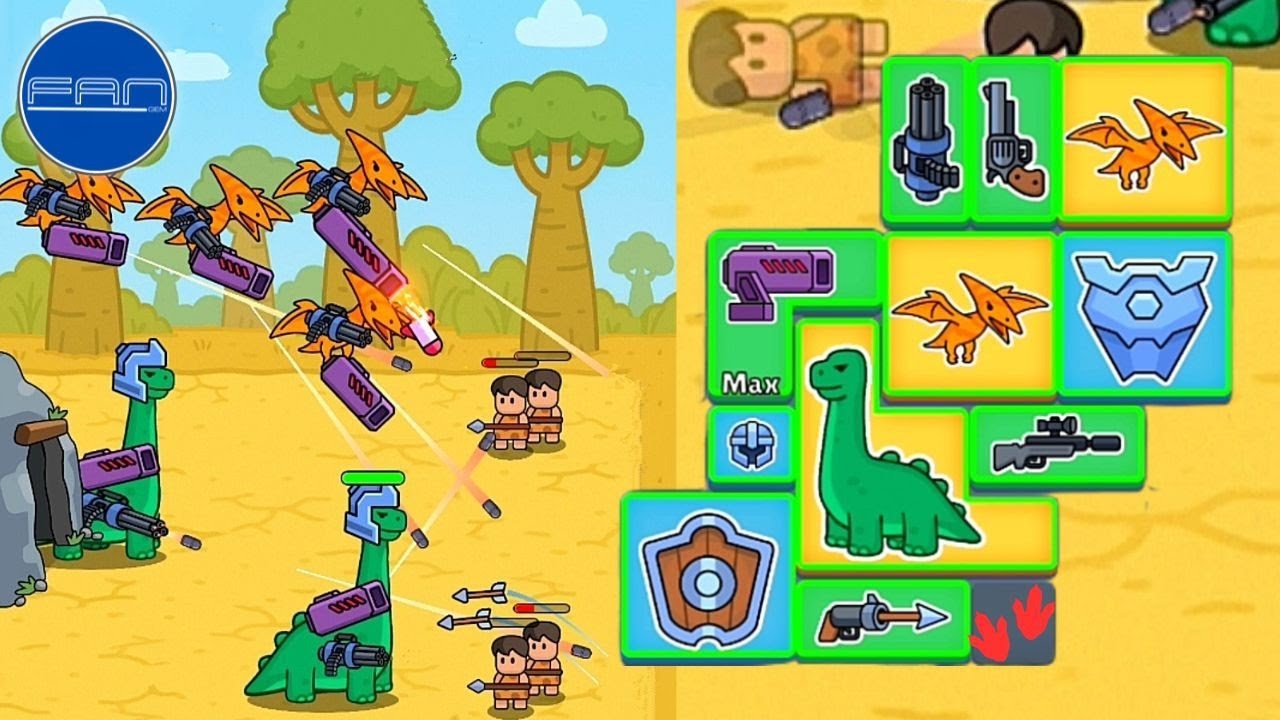 Epic Dinosaur Battle in Dinos With Guns