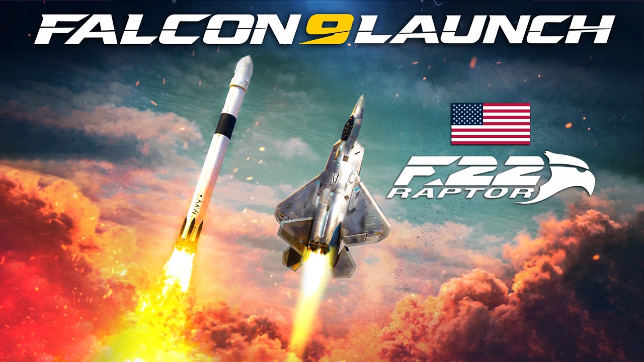 F-22 Raptor On The Loose - Falcon 9 Classified Satellite Launch | Digital Combat Simulator | DCS |