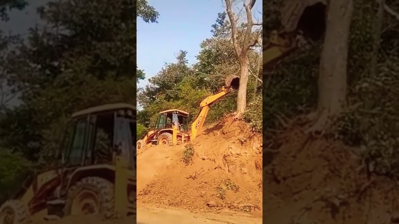 OMG😱😰😡😅 || Big Tree Fall Down JCB || The SCK07#shorts