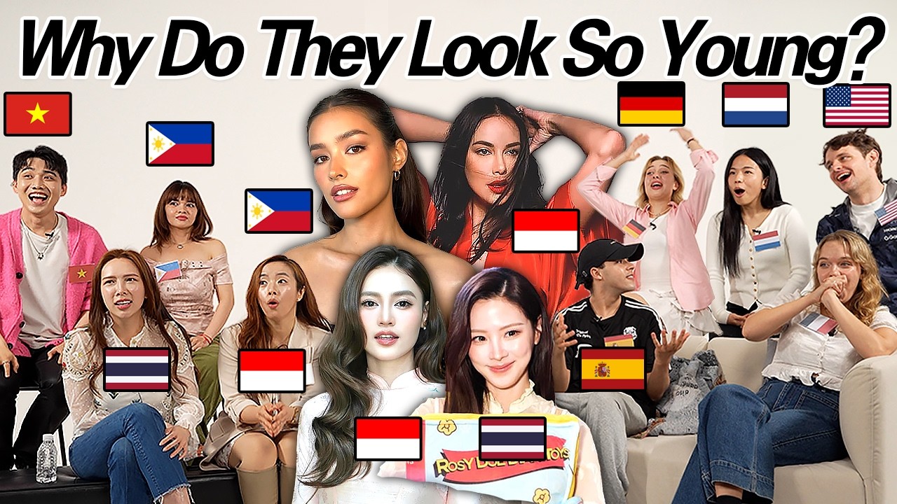 Can 4 European & American Guess Asian Celebrity's Age? l Philippines, Vietnam, Thai, Indonesia