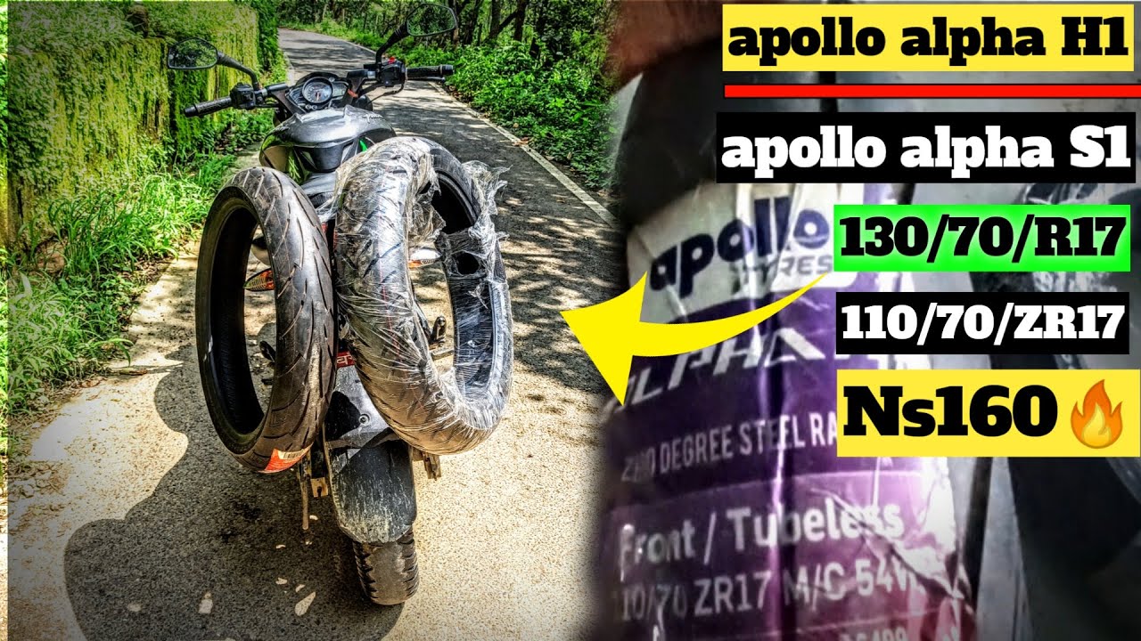 Installing apollo alpha H1 110/70/ZR17 & apollo alpha S1 130/70/R17 🔥 || Ns160🥵 || Tyres upgradation